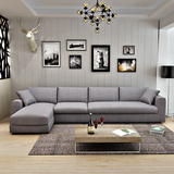 沙发 布艺沙发 北欧宜家客厅转角简约日式小户型布沙发组合家具