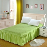 全棉夹棉床裙床罩床盖单件韩版纯棉加厚加棉床单床套1.5m1.8米