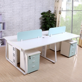 办公家具职员办公桌椅4人位钢架新款电脑员工桌简约现代屏风卡位