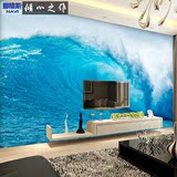 地中海风情海洋3D立体墙纸客厅电视背景墙壁纸大型壁画海浪墙布