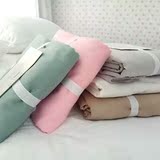 宜家风格棉麻三件套床单纯色枕套清新简约夏季床品套件原单品质