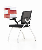 好环境 高档折叠培训椅 带写字板网布移动会议椅简约接待椅办公椅