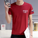 2016 新款韩版印花男士短袖 T恤上衣纯棉半袖t恤男打底衫B519