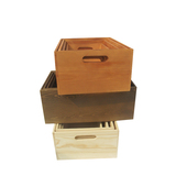 创意DIY可爱桌面化妆品收纳盒家用抽屉木质储物盒木制杂物整理盒A
