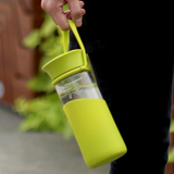 MIGO透明玻璃杯子0.4L带盖防漏车载耐摔泡茶随行创意时尚便携水杯