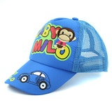 夏季儿童帽子遮阳帽韩版男童女童棒球帽网眼鸭舌帽凉帽1-2-4-8岁