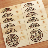 十二生肖中国风木质镂空复古明信片 创意生日祝福贺卡DIY可爱卡片