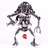 纯金属机器人玩具模型怀旧铁皮人物怪兽铁血战士兵装饰工艺品摆件