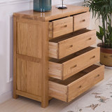 五斗柜实木整装收纳柜 北欧橡木抽屉储物柜子 纯实木家具
