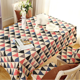 桌布 宜家现代风格 布艺简约时尚几何图案正长方形茶几台圆餐桌布