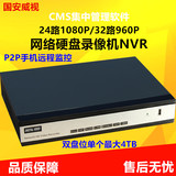 24路1080P/32路960P网络录像机NVR 百万高清头数字监控远程主机