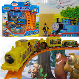 托马斯小火车套装迷你组合熊出没拖玛士轨道电动头益智玩具3岁男