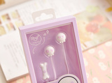 韩版可爱卡通小恶魔手机耳机入耳式 通用女生 带麦线控 送2个耳塞