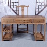 鸡翅木电脑桌书桌鸡翅木办公桌中式明清实木写字台桌椅组合
