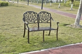 户外铸铝椅子  公园长椅长凳铁艺双人铸铝椅子铝制花园休闲椅创意