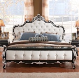 欧式床 实木床白色高箱储物床1.8米法式床美式田园公主床单双人床