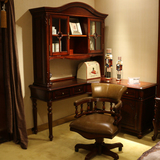 欧式转角书桌带抽屉美式实木电脑桌写字台办公桌书台转椅书房家具