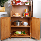 楠竹实木质厨房橱柜餐边柜小碗柜茶水柜客厅简易收纳储物置物柜子