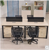 重庆办公家具简约现代电脑桌屏风工作位钢架组合职员办公桌4人位