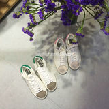 NicoWong 韩国订单 鞋尾拼色 镂空星星做旧复古球鞋小白鞋
