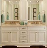 美式欧式卫生间橡木落地洗手台盆双盆浴室柜组合卫浴柜定做美式柜