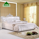 欧式床皮床真皮床储物床双人床简约现代婚床1.8米软体床太子床