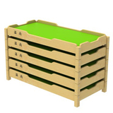 新品原木单人床早教幼儿园亲子园儿童幼儿午睡专用床宝宝床实木床