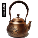 仿古养生铜壶 纯手工加厚纯紫铜铜茶壶茶具 纯铜铜水壶 烧水壶
