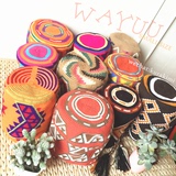 Wayuu哥伦比亚手工编织流苏民族单肩斜跨水桶包单股小号现货代购