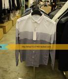 16年春款 ZIOZIA韩国正品代购 白色拼接纯棉长袖衬衫CBW2WC1105