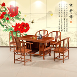 红木茶桌非洲花梨木茶桌椅组合明清古典雕花实木功夫茶台茶几特价