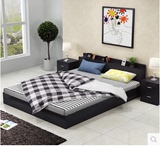 简约现代榻榻米板式床实木床榻榻米双人床1.5米1.8米木制拼接床