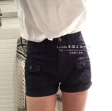 美国正品代购Abercrombie Fitch AF女式高腰牛仔短裤热裤