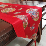 现代中式桌旗长条桌布古典中国风茶几布艺红木家具鞋柜电视柜盖布