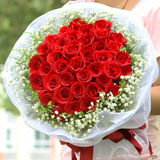 99朵红玫瑰花束鲜花速递同城礼盒情人节礼物送女友花爱人表白