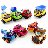 儿童玩具小汽车惯性回力玩具汽车套装宝宝玩具火车回力工程车包邮
