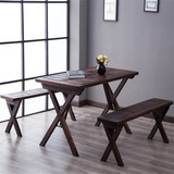 现代简约实木休闲折叠桌椅组合便捷套装简易木质桌椅阳台户外室内