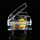 时尚水晶玻璃钢琴音乐盒八音盒女生礼物 送女友闺蜜生日礼物创意