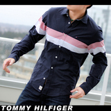 TOMMY HILFIGER 汤米新品男士长袖衬衫 修身版美国专柜正品代购