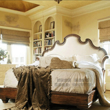 美式乡村全实木双人床1.8米新古典橡木床北欧式家具软包奢华婚床