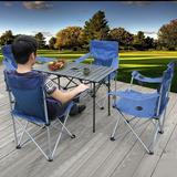 户外折叠桌椅套装便携式5件套野营烧烤桌椅沙滩公园庭园桌椅组合