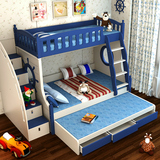 高低床子母子床1.5米家具儿童上下铺床双层床梯柜储物组合床