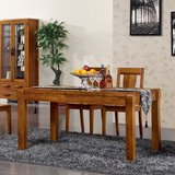 现代中式实木餐桌小户型长方形餐台经典款式1.5米饭桌6人座饭桌