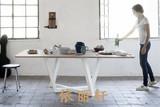 LOFT美式实木会议桌椅简约创意办公桌铁艺餐桌宜家工作台咖啡桌