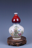 景德镇葫芦花瓶陶瓷器中式复古家居客厅酒柜装饰工艺品摆件中号