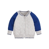 英国MOTHERCARE正品代购 16秋冬 男童灰色蓝色拼接卫衣外套 913