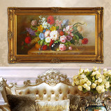 欧式装饰画客厅 沙发背景墙手绘古典花卉餐厅壁画卧室有框画挂画