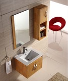 包邮简约欧式橡木原木小空间浴室柜组合卫浴柜面盆陶瓷盆台面实用