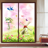 特价定制衣柜移门墙贴纸花纹玻璃贴膜 超大花卉玻璃贴纸卡通
