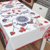 中国风中式桌布新古典喜悦纯棉盖布台布茶几布大桌布家居布艺
